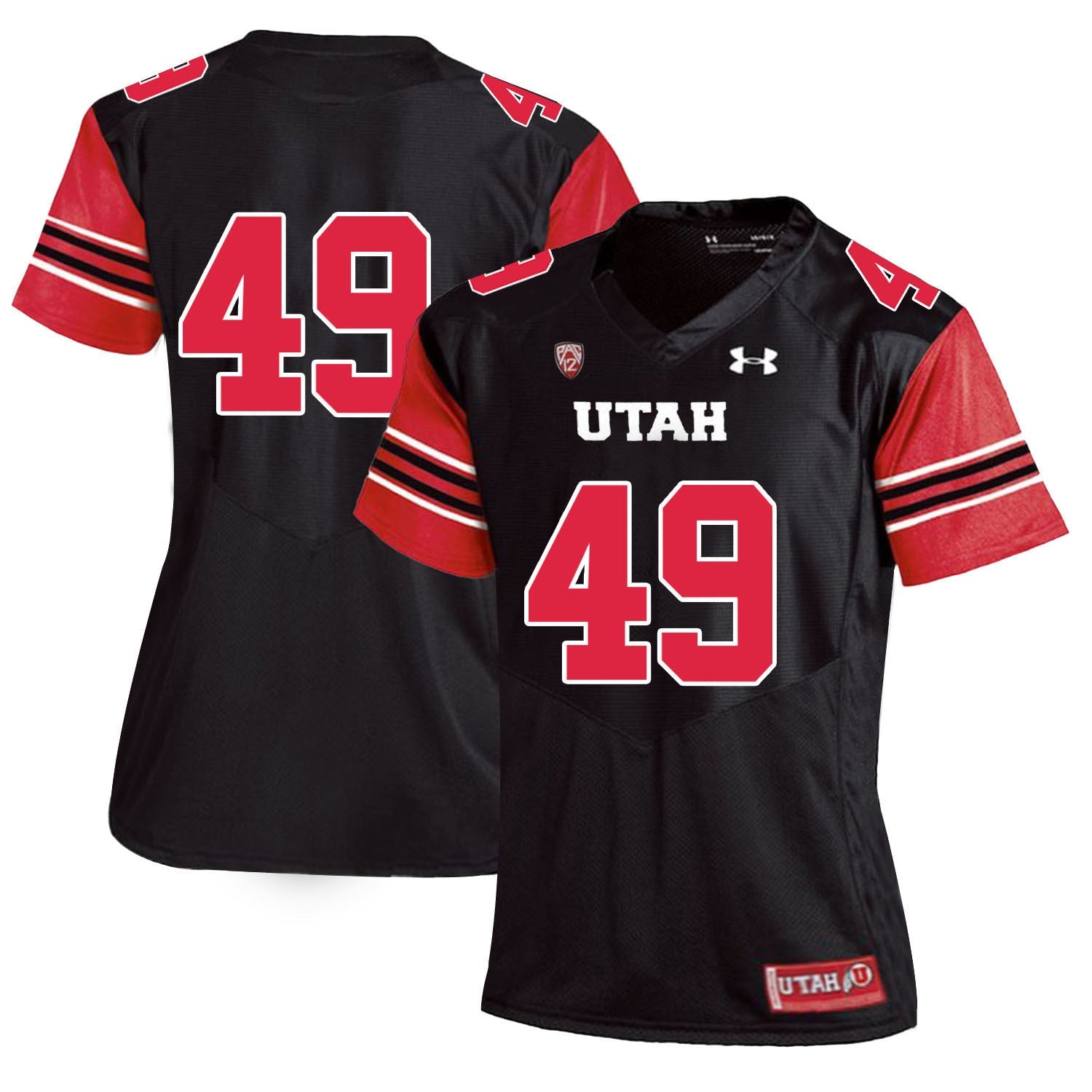Hunter Dimick 49 Black Women College Football Jersey football jersey product view 1