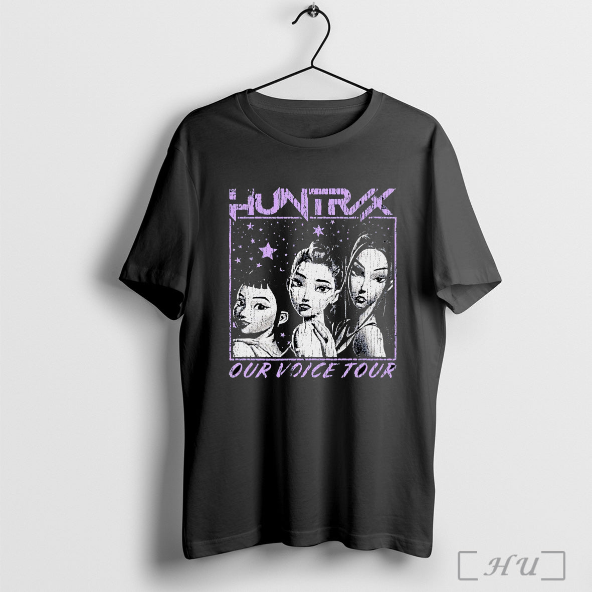 Huntrix Our Voice Tour T Shirt Unisex T-shirt, Sweatshirt, Hoodie, Long Sleeve Tee - T-Shirt, Sweatshirt, Hoodie
