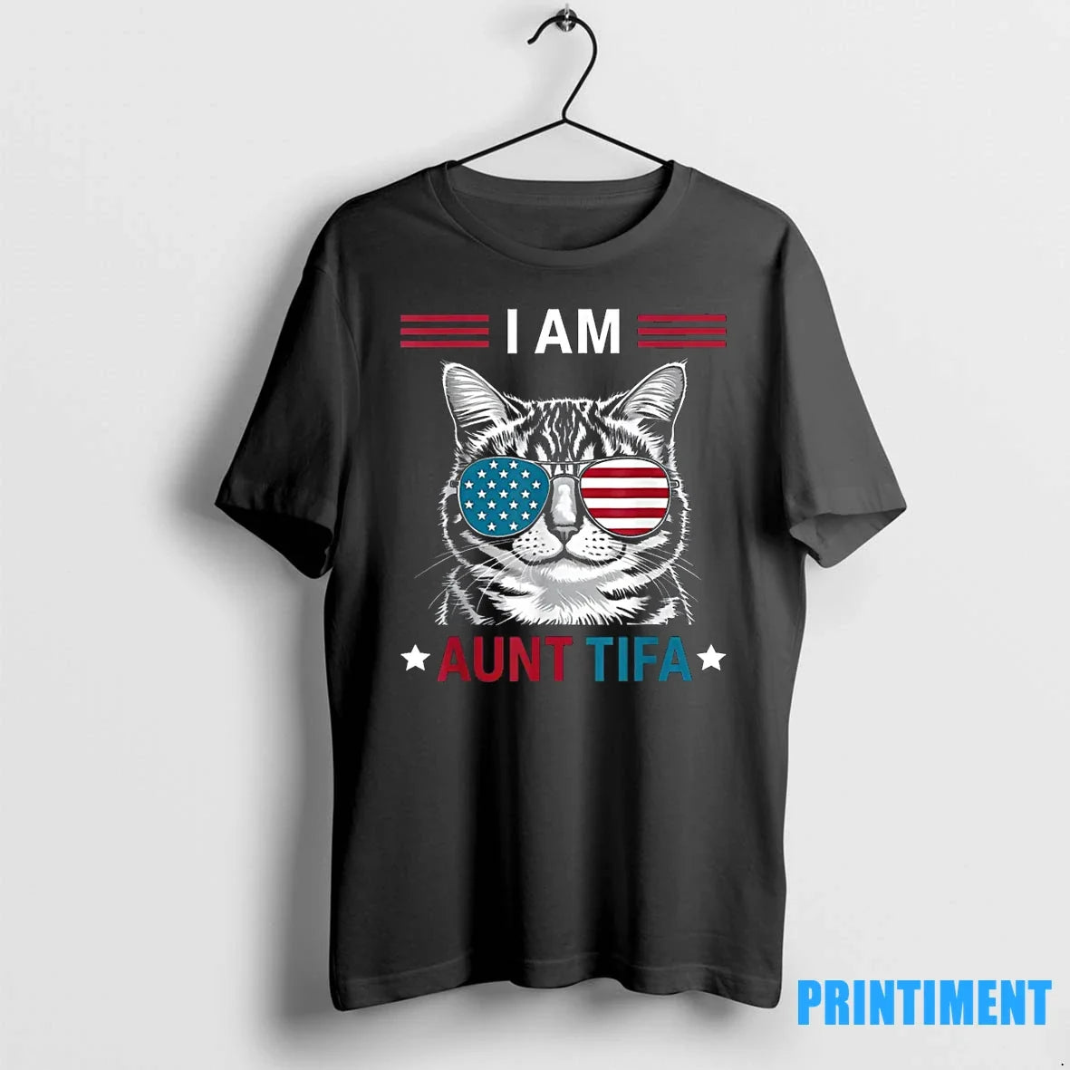 I Am Aunt Tifa Cat Patriotic Tshirts Sweater Unisex T-shirt, Sweatshirt, Hoodie, Long Sleeve Tee - T-Shirt, Sweatshirt, Hoodie