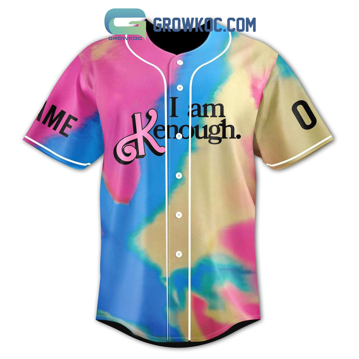 I Am K Enough Personalized Baseball Jersey baseball jersey product view 2
