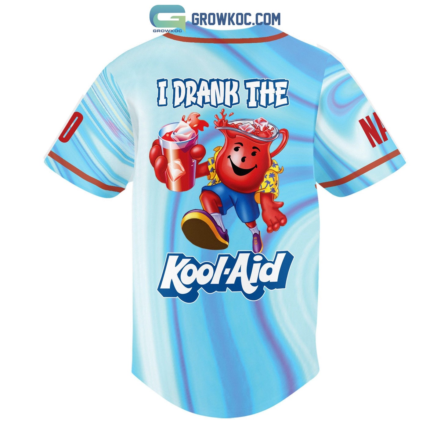 I Drank The Kool Aid Personalized Baseball Jersey baseball jersey product view 3