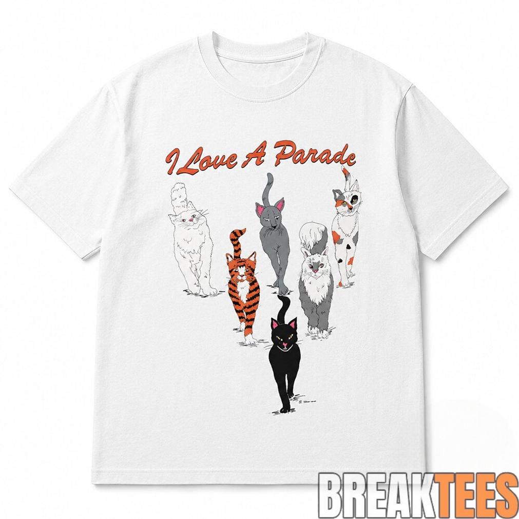 I Love A Parade Walking Cats Shirt Unisex T-shirt, Sweatshirt, Hoodie, Long Sleeve Tee - T-Shirt, Sweatshirt, Hoodie