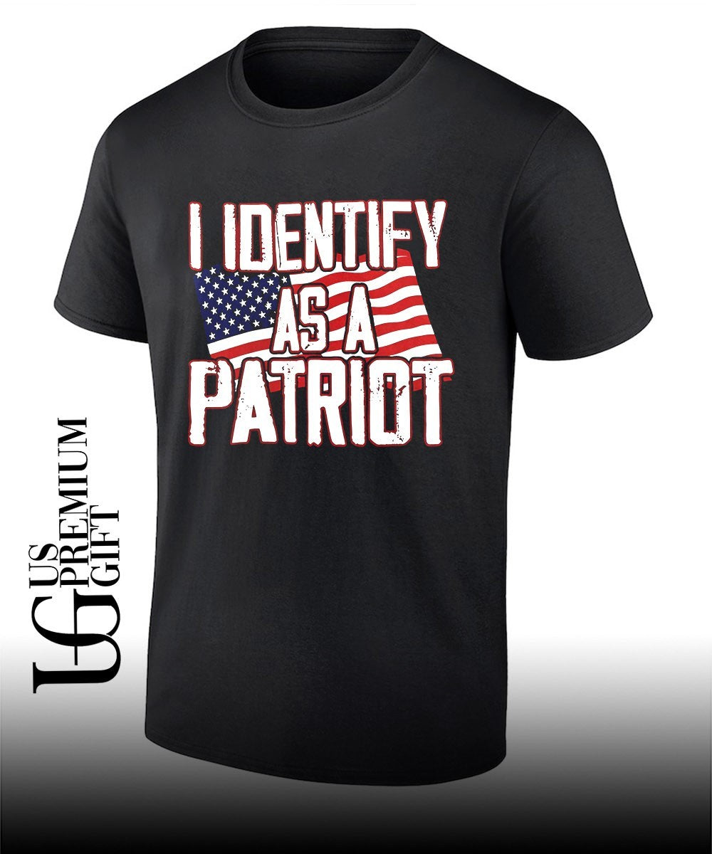 I identify as a Patriot American flag shirt Unisex T-shirt, Sweatshirt, Hoodie, Long Sleeve Tee - T-Shirt, Sweatshirt, Hoodie