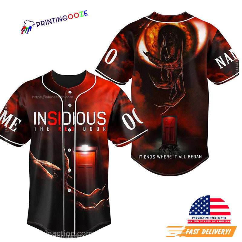 Insidious 2023 The Red Door It Ends Where It All Began Personalized Baseball Jersey baseball jersey product view 1