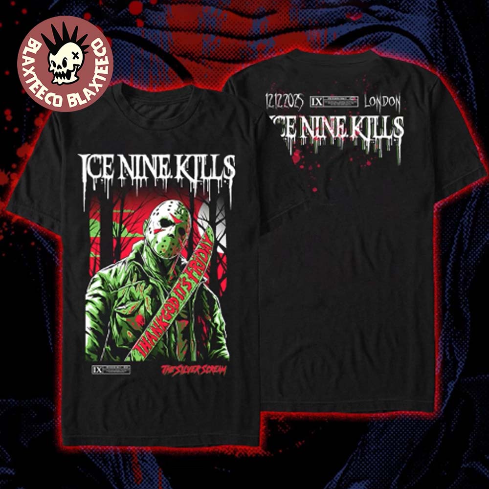 Ice Nine Kills Pop Up Store London UK Exclusive City Edition Tee On December 11 2025 Jason Voorhees T-Shirt - T-Shirt, Sweatshirt, Hoodie