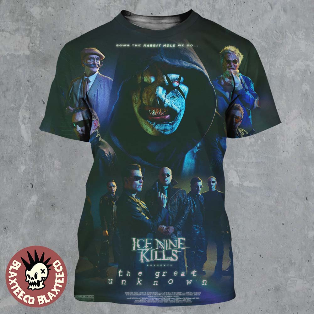 Ice Nine Kills The Great Unknown Autographed Movie Poster Down The Rabbit Hole We Go The Matrix Inspired All Over Print Shirt - T-Shirt, Sweatshirt, Hoodie