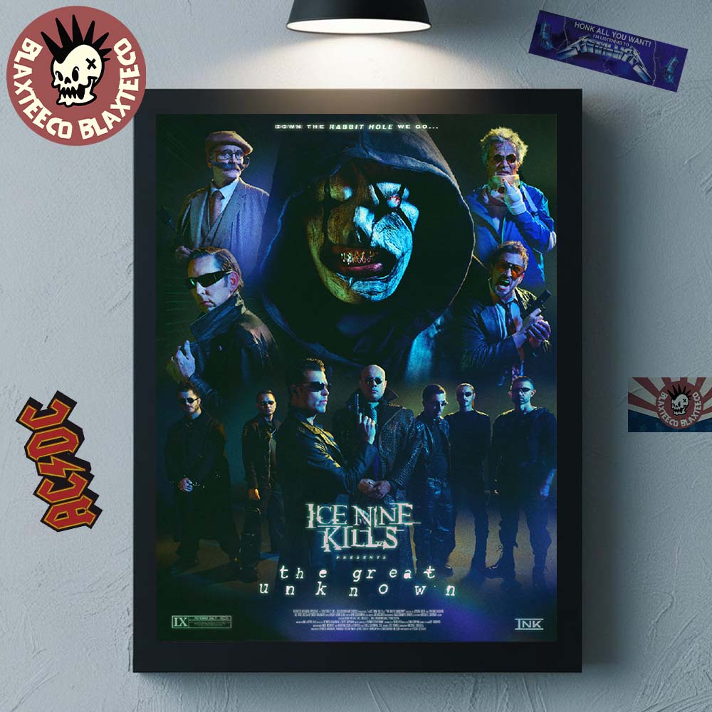Ice Nine Kills The Great Unknown Autographed Movie Poster Down The Rabbit Hole We Go The Matrix Inspired Home Decor Poster Canvas - T-Shirt, Sweatshirt, Hoodie