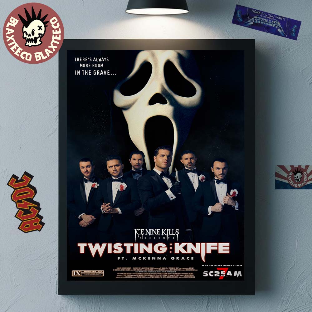 Ice Nine Kills X Ghost Face Scream 7 Nightmare On The Knife Part One Merch Twisting The Knife Home Decor Poster Canvas - T-Shirt, Sweatshirt, Hoodie