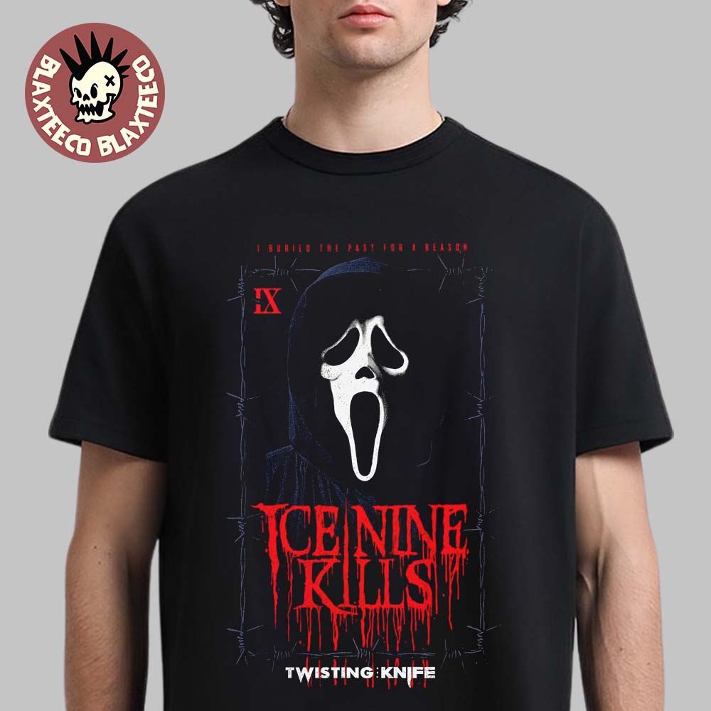 Ice Nine Kills X Scream 7 Ghost Face Twisting The Knife Portrait I Buried The Past For A Reason Hot Topic Exclusive T-Shirt - T-Shirt, Sweatshirt, Hoodie
