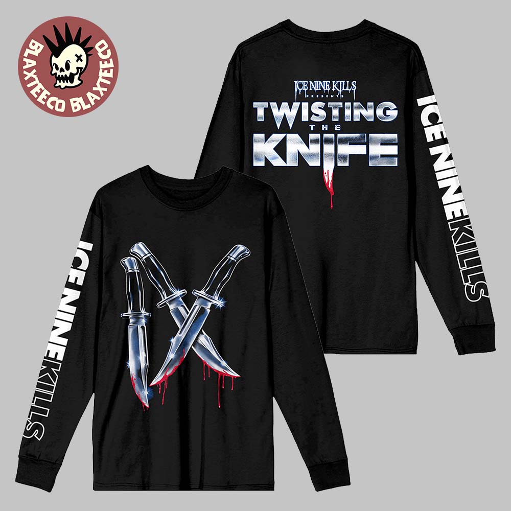 Ice Nine Kills X Scream 7 Nightmare On The Knife Part One Merch Twisting The Knife Long Sleeve - T-Shirt, Sweatshirt, Hoodie