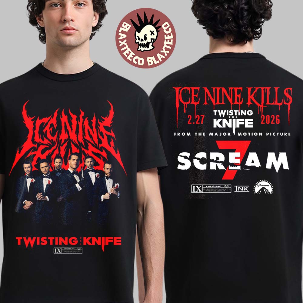 Ice Nine Kills X Scream 7 Nightmare On The Knife Part One Merch Twisting The Knives Opening Knife T-Shirt - T-Shirt, Sweatshirt, Hoodie