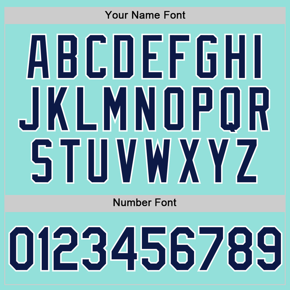Custom Ice Blue Navy-White Authentic Baseball Jersey baseball jersey product view 5