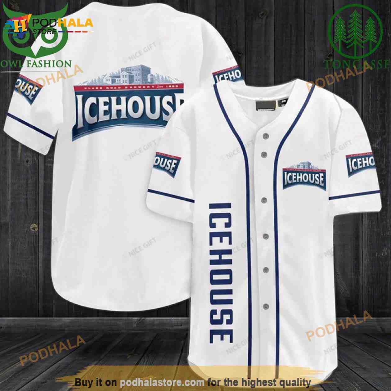 Icehouse 3D Baseball Jersey Shirt baseball jersey product view 1