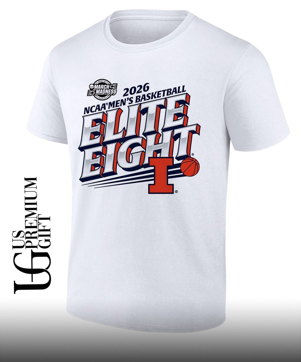 Illinois Fighting Illini 2026 Elite Eight NCAA Mens basketball shirt Unisex T-shirt, Sweatshirt, Hoodie, Long Sleeve Tee - T-Shirt, Sweatshirt, Hoodie