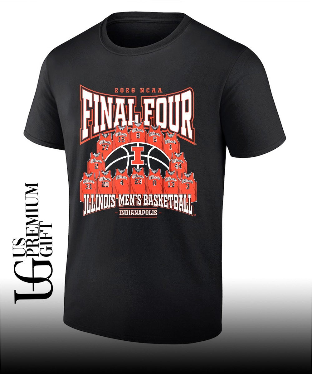 Illinois Fighting Illini 2026 Final Four NCAA mens basketball Jersey shirt Unisex T-shirt, Sweatshirt, Hoodie, Long Sleeve Tee - T-Shirt, Sweatshirt, Hoodie