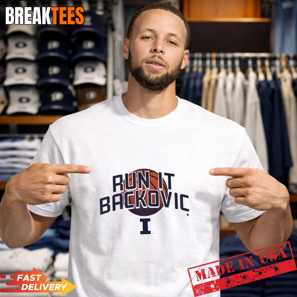 Illinois Fighting Illini Basketball Andrej Stojakovic Run It Backovic T-Shirt Unisex T-shirt, Sweatshirt, Hoodie, Long Sleeve Tee - T-Shirt, Sweatshirt, Hoodie