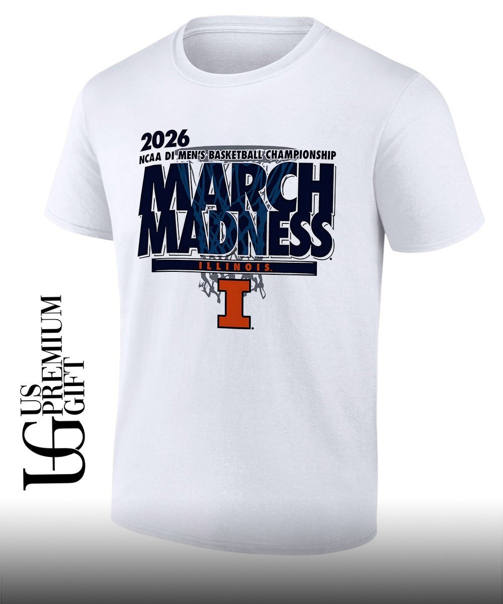 Illinois Fighting Illini March Madness NCAA D1 Mens basketball Championship 2026 shirt Unisex T-shirt, Sweatshirt, Hoodie, Long Sleeve Tee - T-Shirt, Sweatshirt, Hoodie