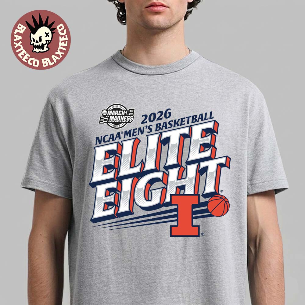 Illinois Fighting Illini Mens Basketball 2026 NCAA March Madness Elite 8 T-Shirt Unisex T-shirt, Sweatshirt, Hoodie, Long Sleeve Tee - T-Shirt, Sweatshirt, Hoodie