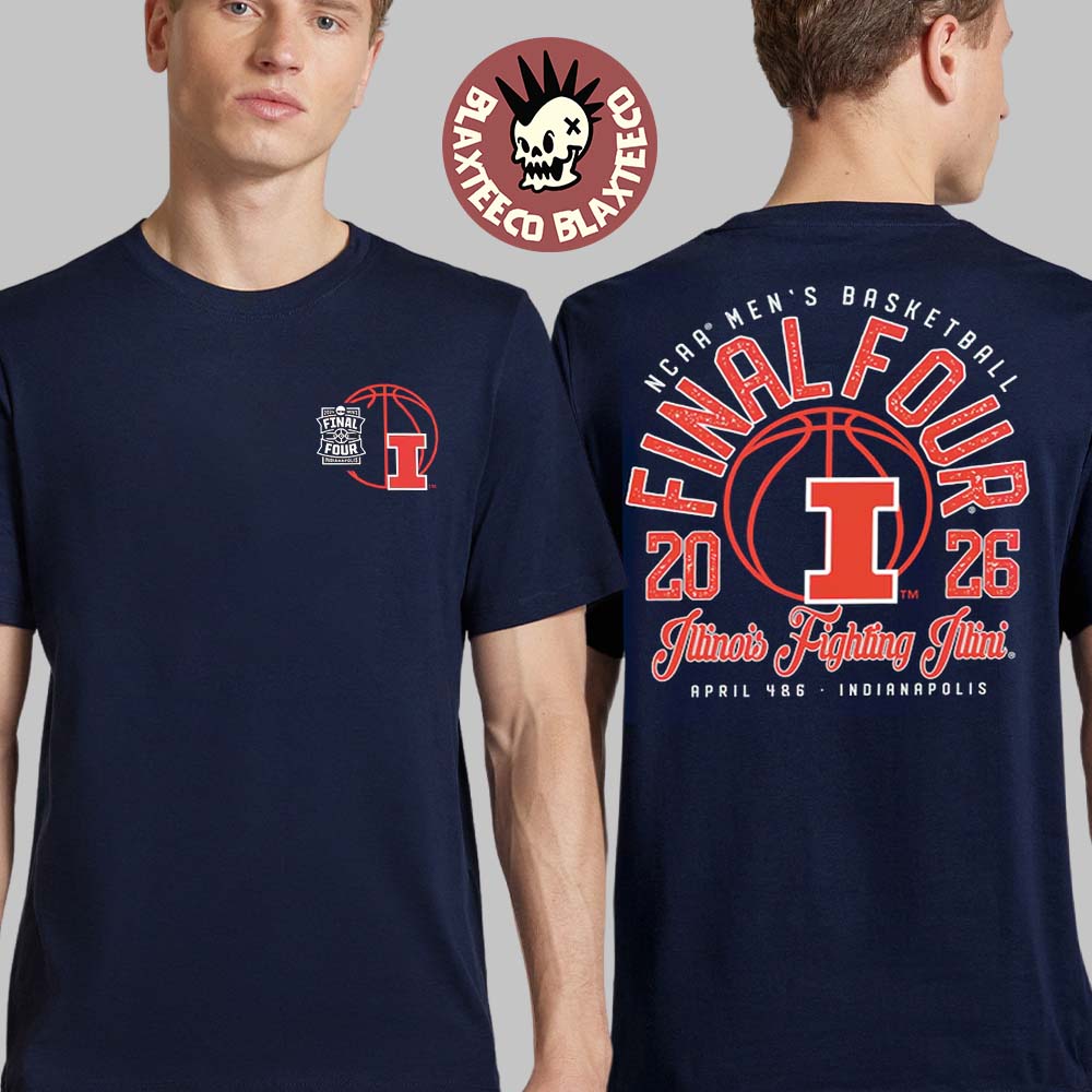 Illinois Fighting Illini Mens Basketball 2026 NCAA Tournament March Madness Final Four Two Sided T-Shirt - T-Shirt, Sweatshirt, Hoodie