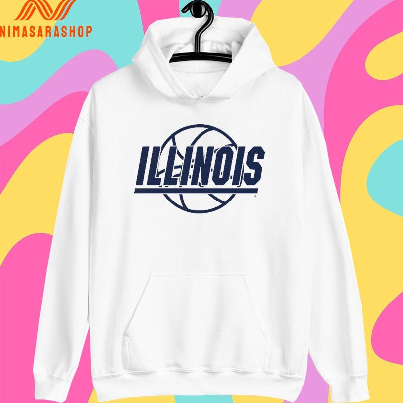 Illinois Fighting Illini Men's Basketball Retro Logo - Adult & Kids T-Shirts, Sweatshirts & Hoodies apparel design preview 2