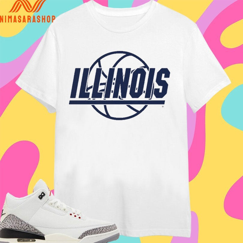 Illinois Fighting Illini Men's Basketball Retro Logo - Adult & Kids T-Shirts, Sweatshirts & Hoodies apparel design preview 1