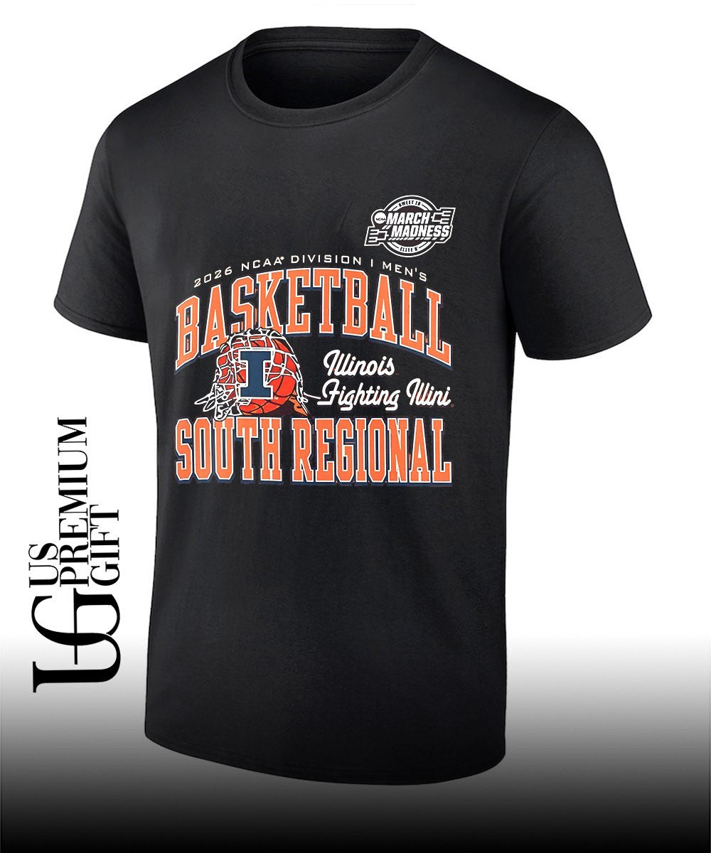 Illinois Fighting Illini basketball NCAA Division I March Madness South Regional 2026 shirt - T-Shirt, Sweatshirt, Hoodie