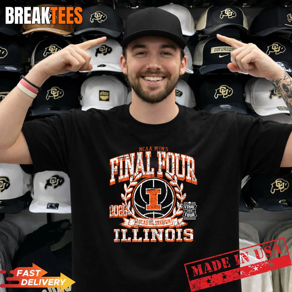 Illinois Illini Final Four 2026 Mens Basketball Vintage T-Shirt  Premium Fan Gear Unisex T-shirt, Sweatshirt, Hoodie, Long Sleeve Tee - T-Shirt, Sweatshirt, Hoodie