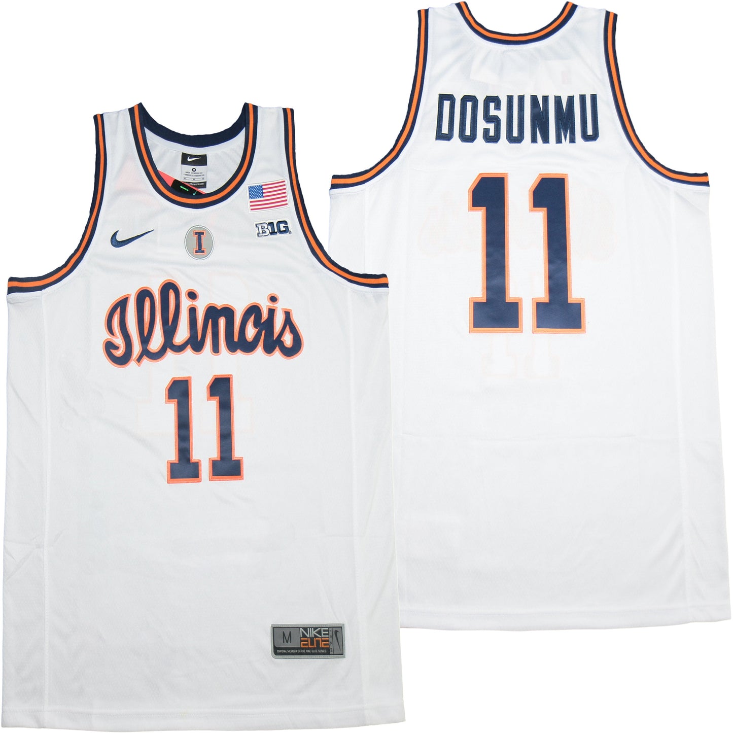 Illinois Fighting Illini #11 Ayo Dosunmu Style 1 College Football Jersey football jersey product view 1