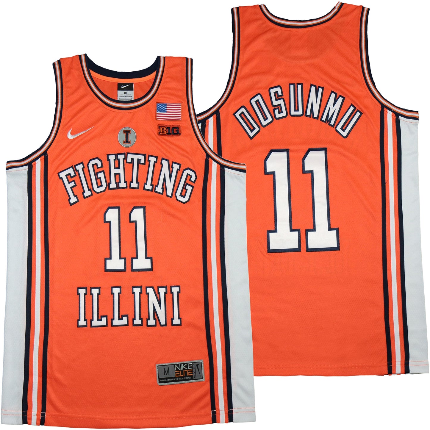 Illinois Fighting Illini #11 Ayo Dosunmu Style 2 College Football Jersey football jersey product view 1