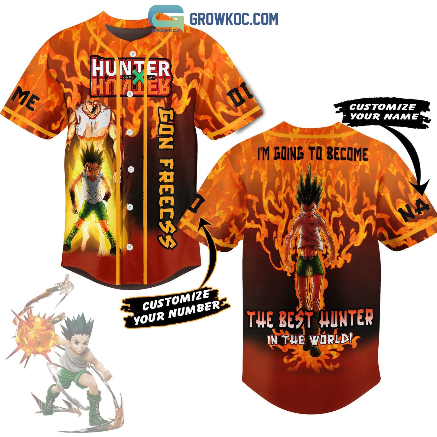 I’m Going To Become The Best Hunter In The World Personalized Baseball Jersey baseball jersey product view 1