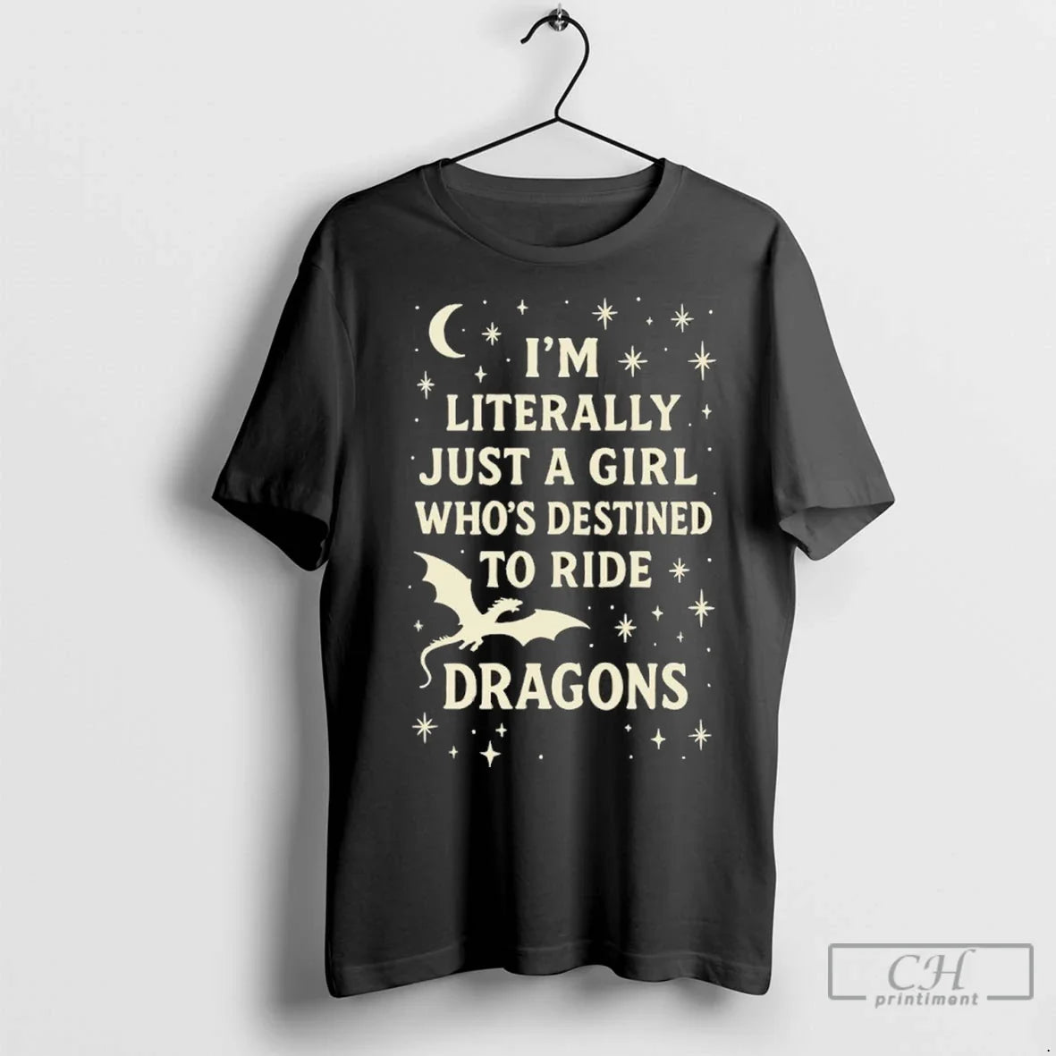 Im Literally Just A Girl Whos Destined To Ride Dragons T Shirts Unisex T-shirt, Sweatshirt, Hoodie, Long Sleeve Tee - T-Shirt, Sweatshirt, Hoodie