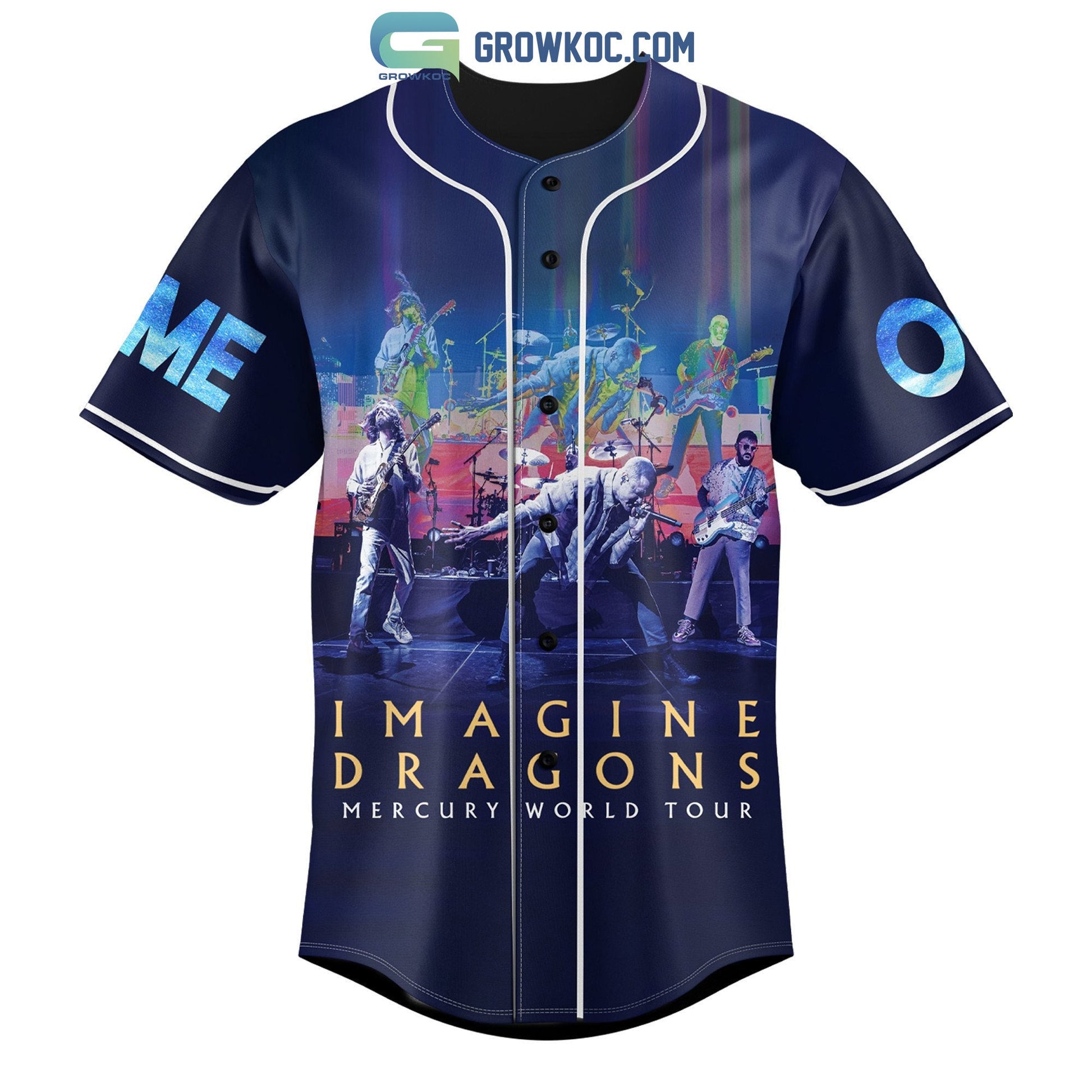 Imagine Dragons Mercury World Tour 2023 Personalized Baseball Jersey baseball jersey product view 1