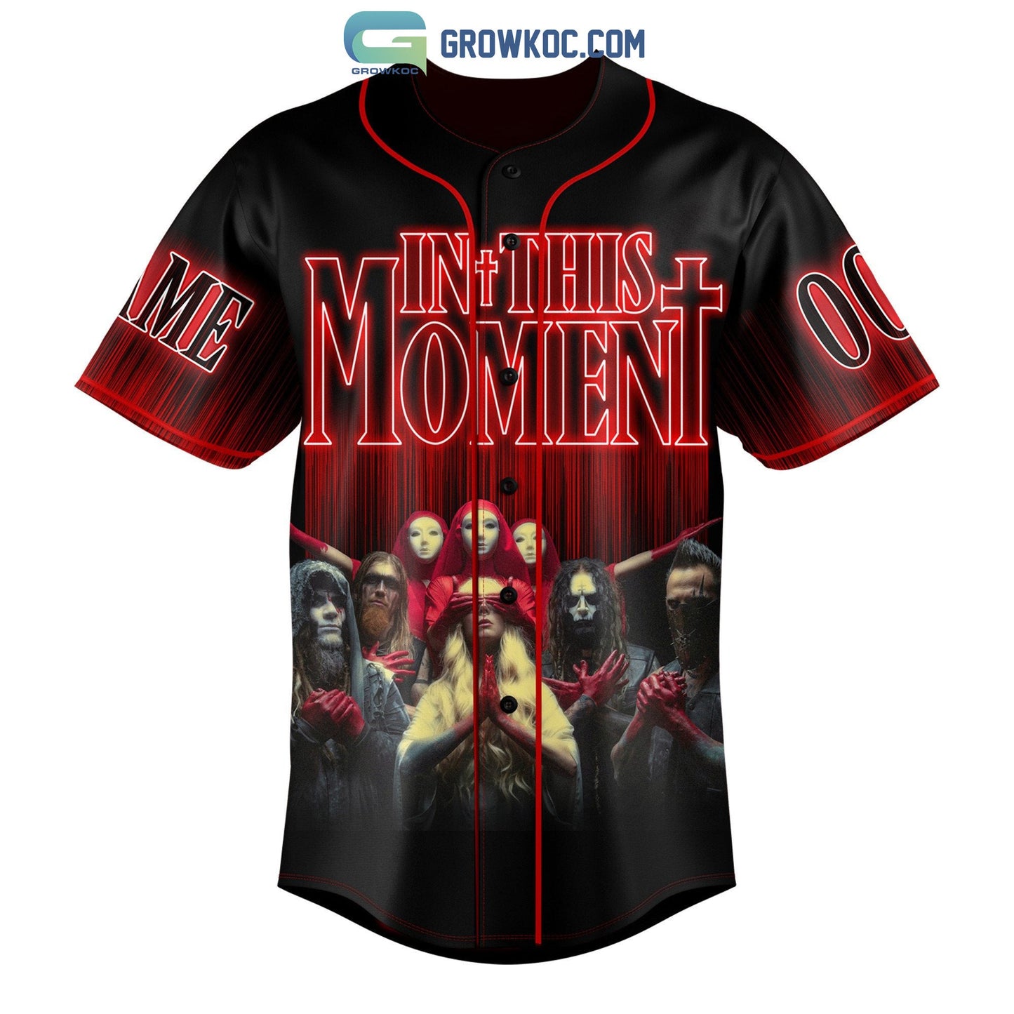 In This Moment The Dark Horizon Tour Motionless In White Personalized Baseball Jersey baseball jersey product view 2