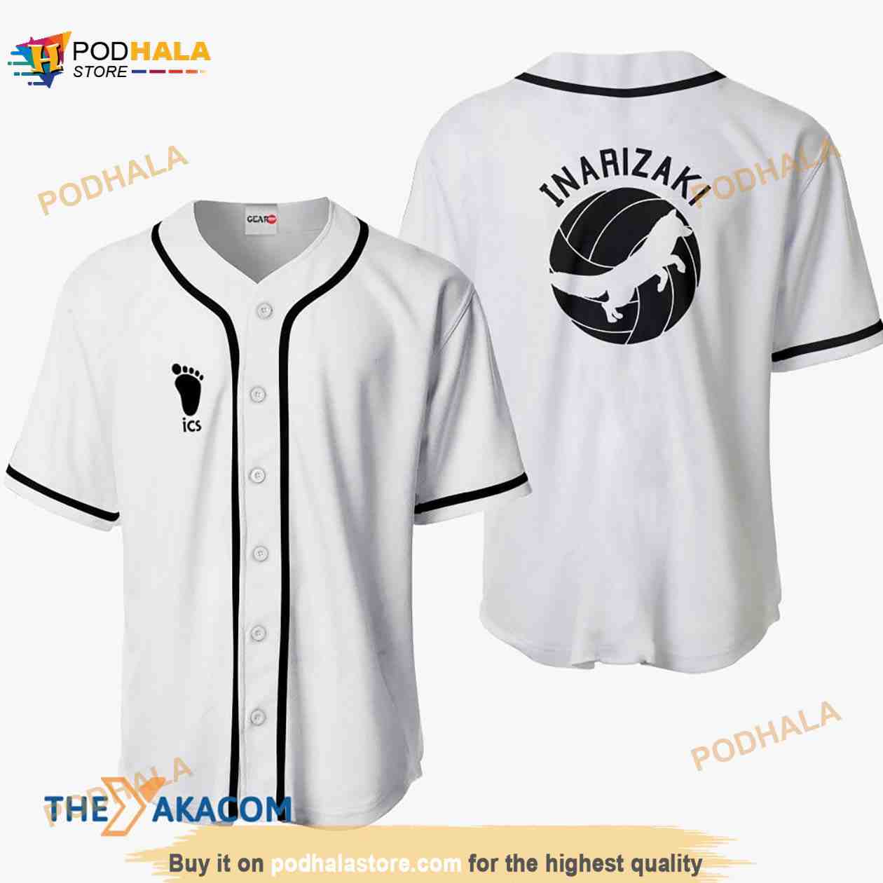 Inarizaki Haikyuu Anime Costume 3D Baseball Jersey Shirt Bpq baseball jersey product view 1