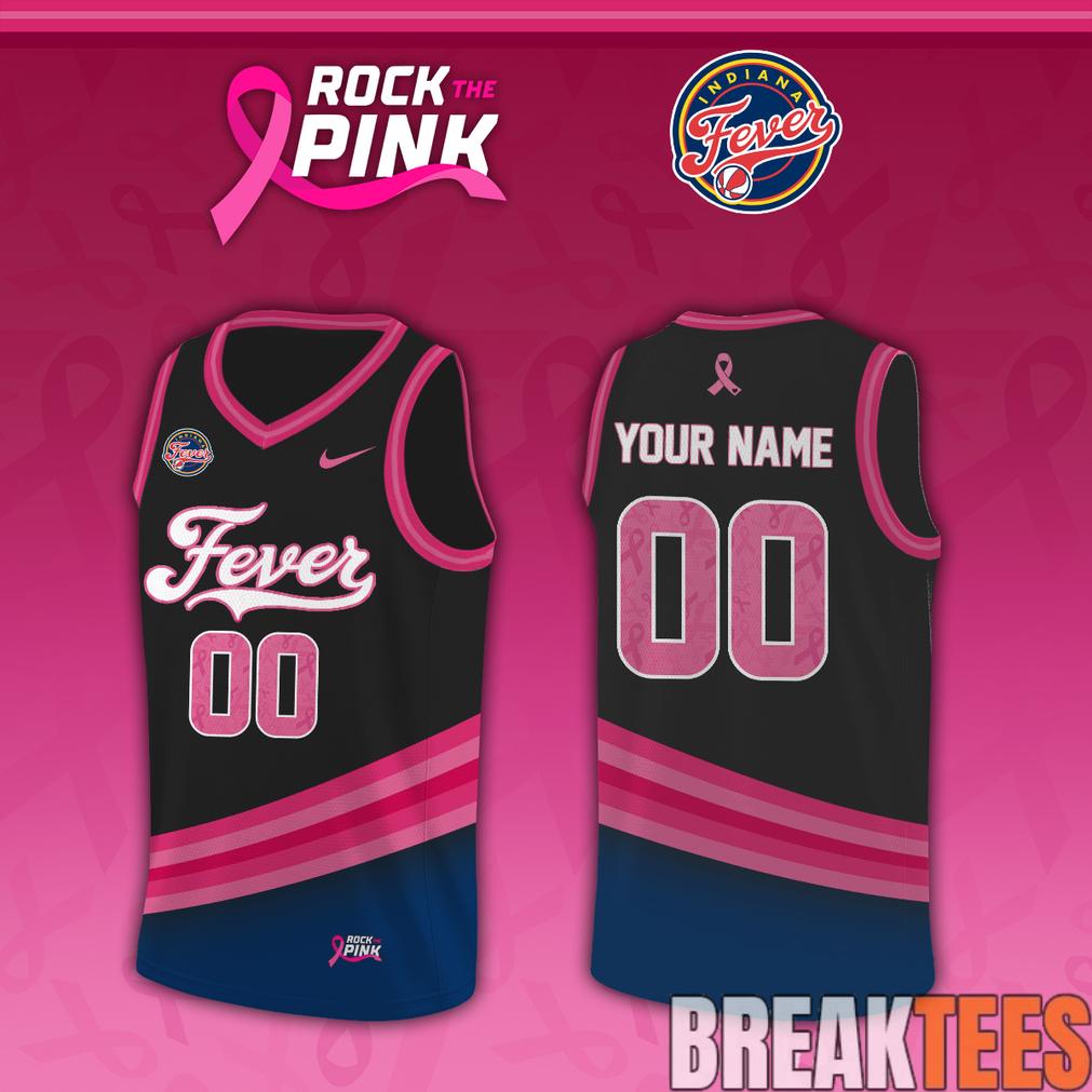 Indiana Fever x Rock The Pink 2026 Custom Jersey Unisex T-shirt, Sweatshirt, Hoodie, Long Sleeve Tee - T-Shirt, Sweatshirt, Hoodie