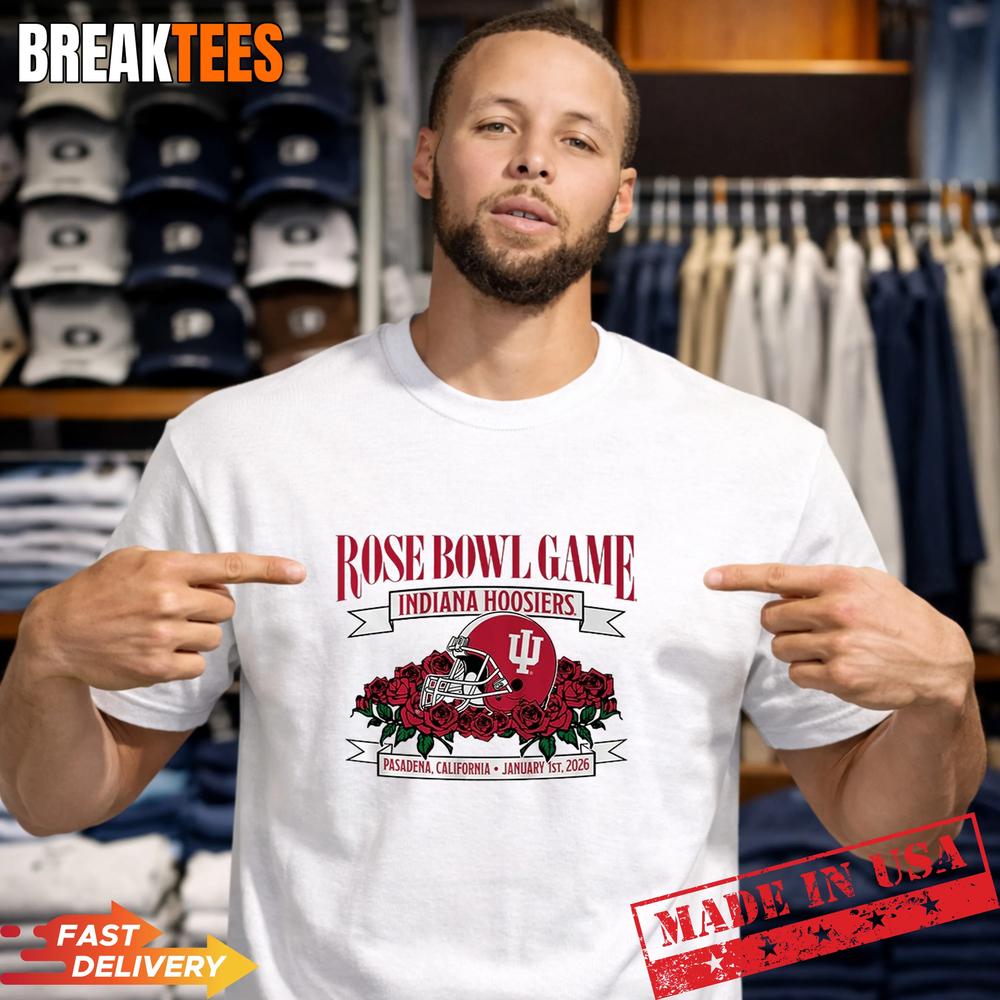 Indiana Football 2026 Rose Bowl Game Shirt Unisex T-shirt, Sweatshirt, Hoodie, Long Sleeve Tee - T-Shirt, Sweatshirt, Hoodie