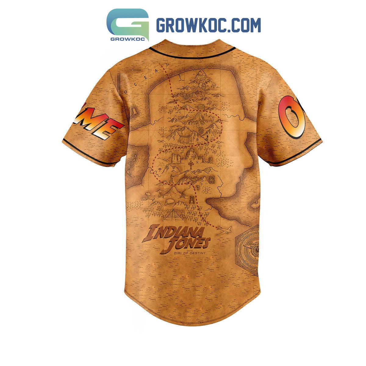 Indiana Jones Adventure Awaits Dr Jones Expeditions Personalized Baseball Jersey baseball jersey product view 3