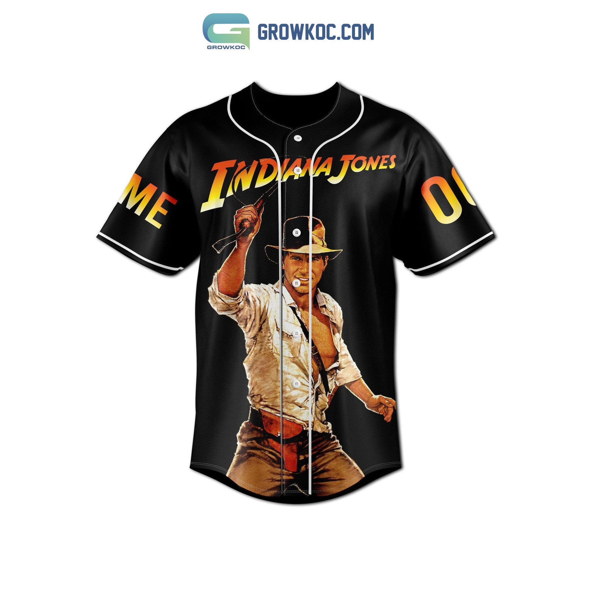 Indiana Jones And The Raiders Of The Lost Ark Personalized Baseball Jersey baseball jersey product view 2