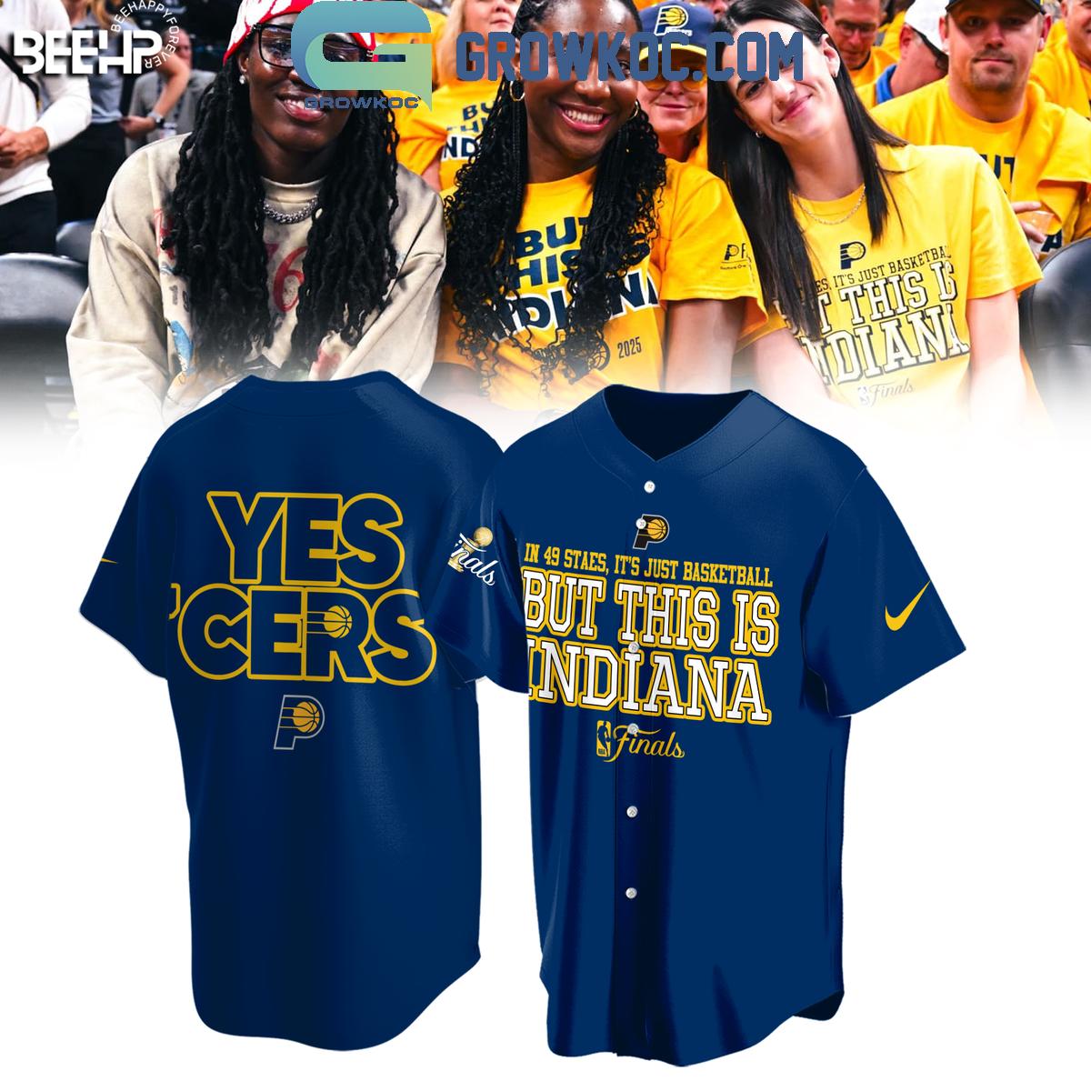 Indiana Pacers Yes Cers But This Is Indiana NBA Finals 2025 Baseball Jersey baseball jersey product view 3