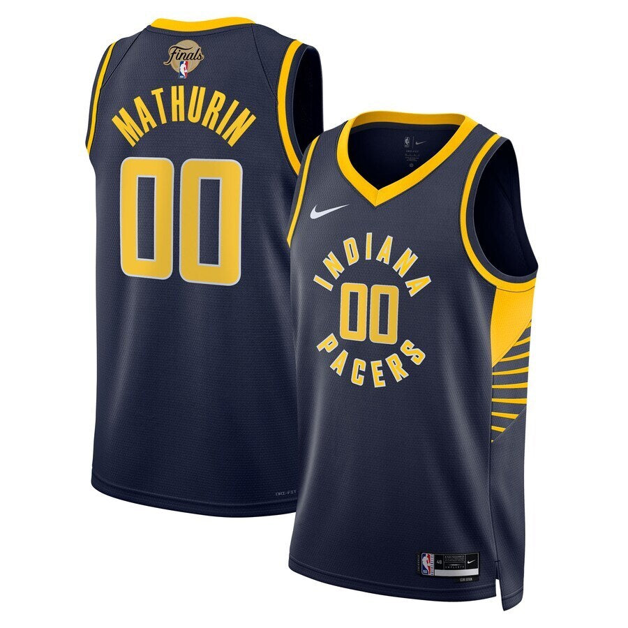 Indiana Pacers #00 Bennedict Mathurin Unisex 2025 NBA Finals Swingman Jersey - Icon Edition - Navy basketball jersey product view 1