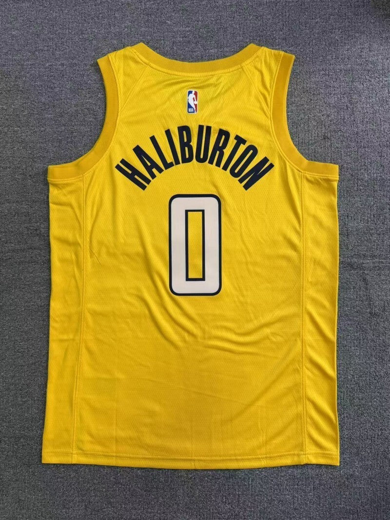 Indiana Pacers #0 Tyrese Haliburton 26 Season Pacers Team Yellow Style 1 Basketball Jersey basketball jersey product view 1