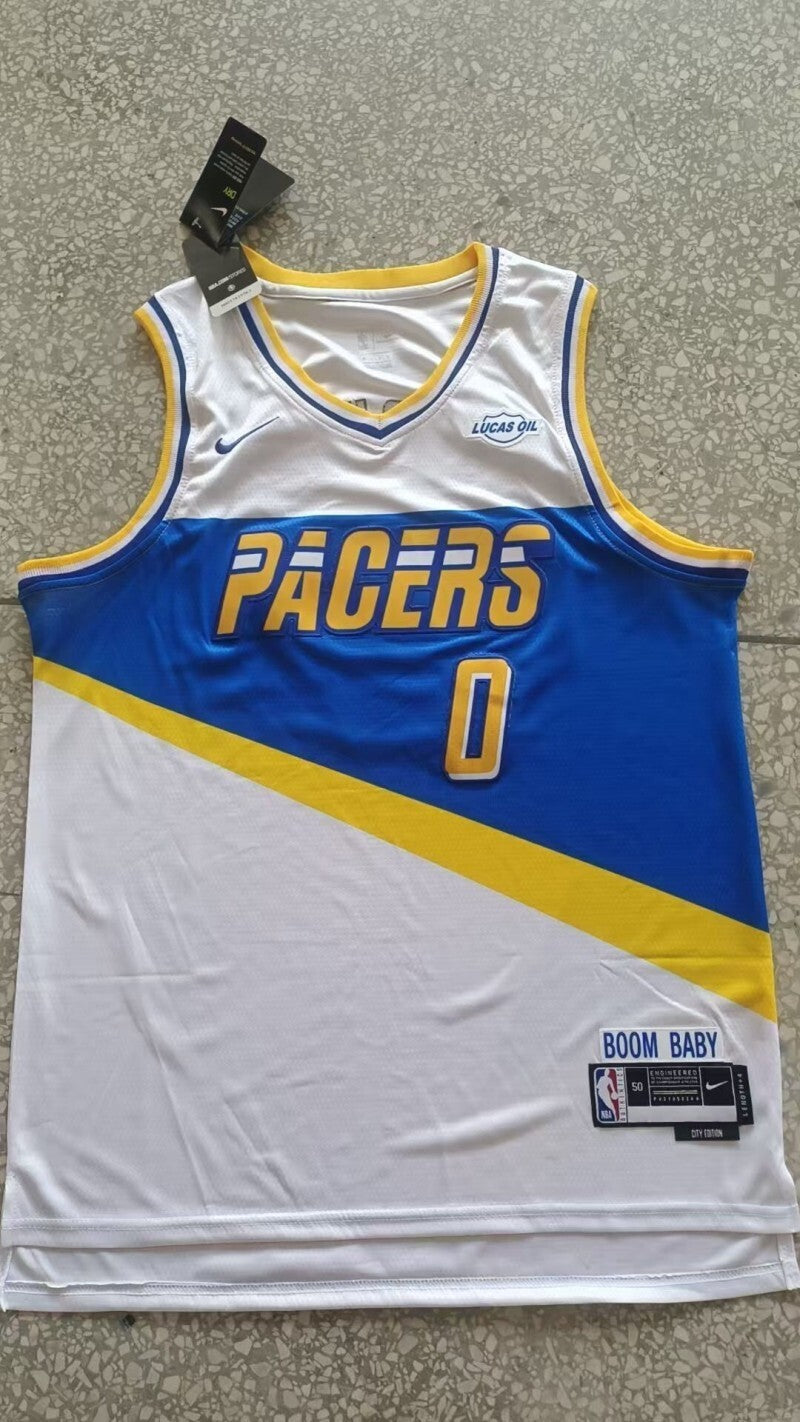Indiana Pacers #0 Tyrese Haliburton Pacers 0 City Edition Style 2 Basketball Jersey basketball jersey product view 1
