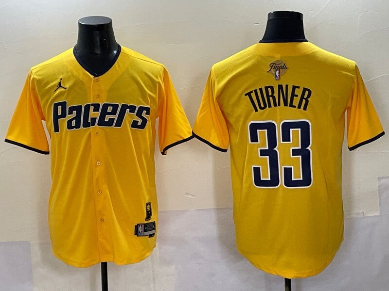 Indiana Pacers #33 Myles Turner nba Collaboration ( Style 1 Basketball Jersey basketball jersey product view 1