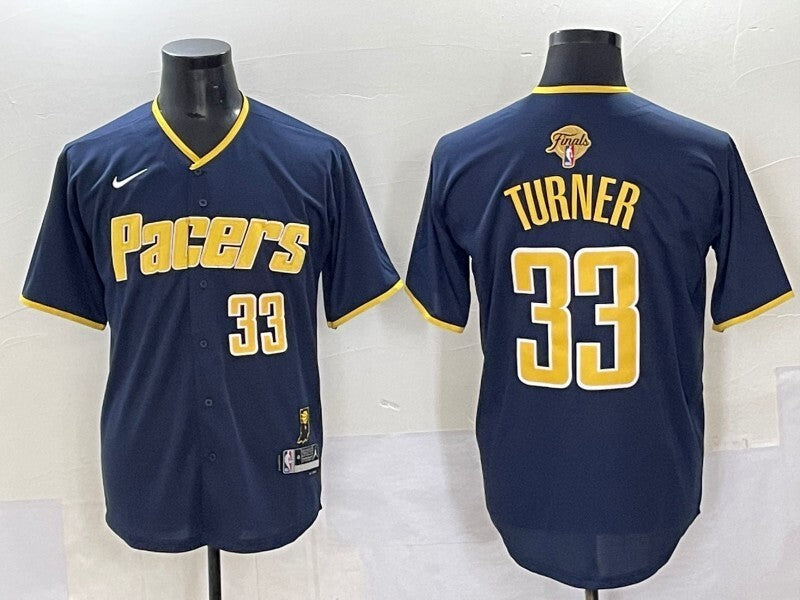 Indiana Pacers #33 Myles Turner nba Collaboration ( Style 5 Basketball Jersey basketball jersey product view 1