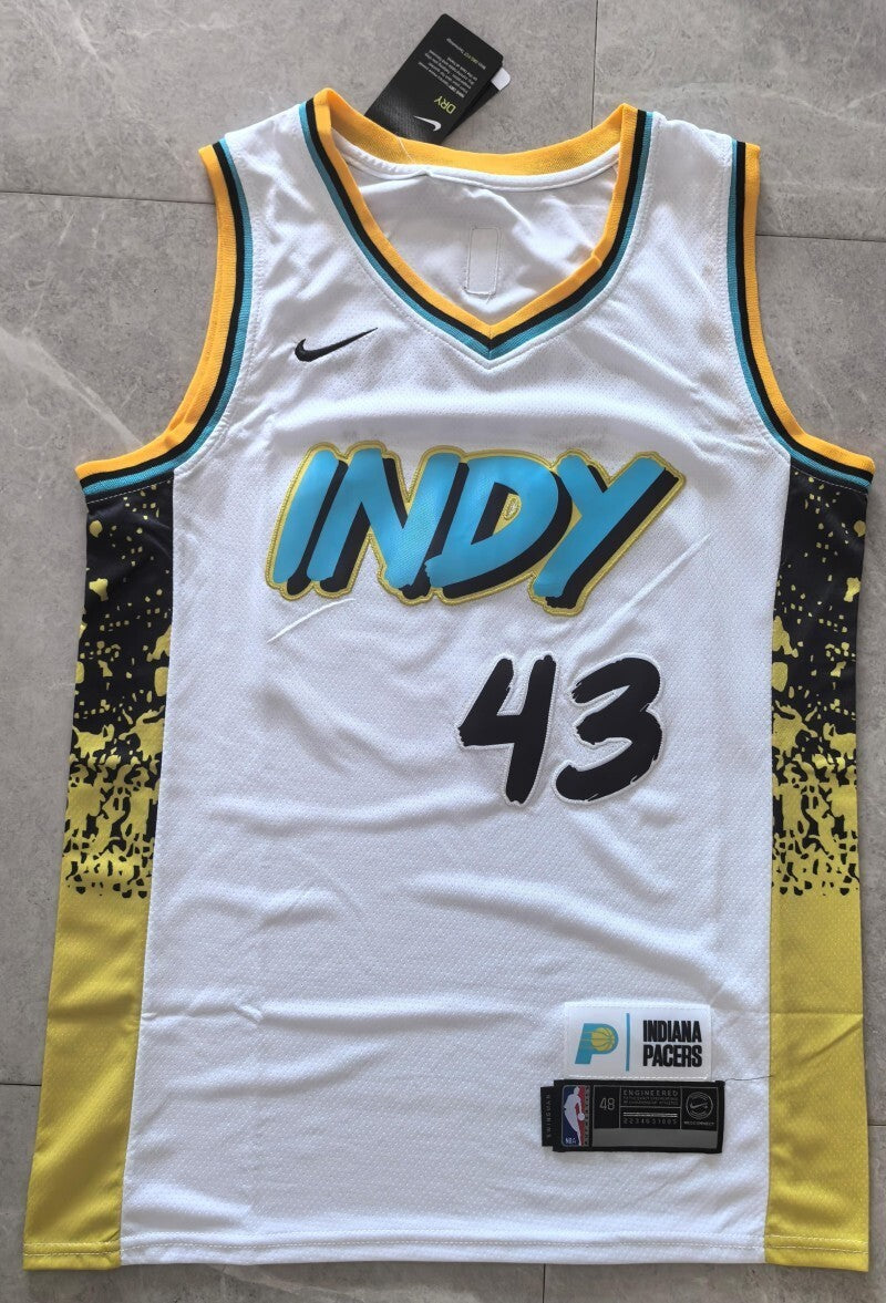 Indiana Pacers #43 Pascal Siakam Pacers 43# City White Jersey Style 2 Basketball Jersey basketball jersey product view 1
