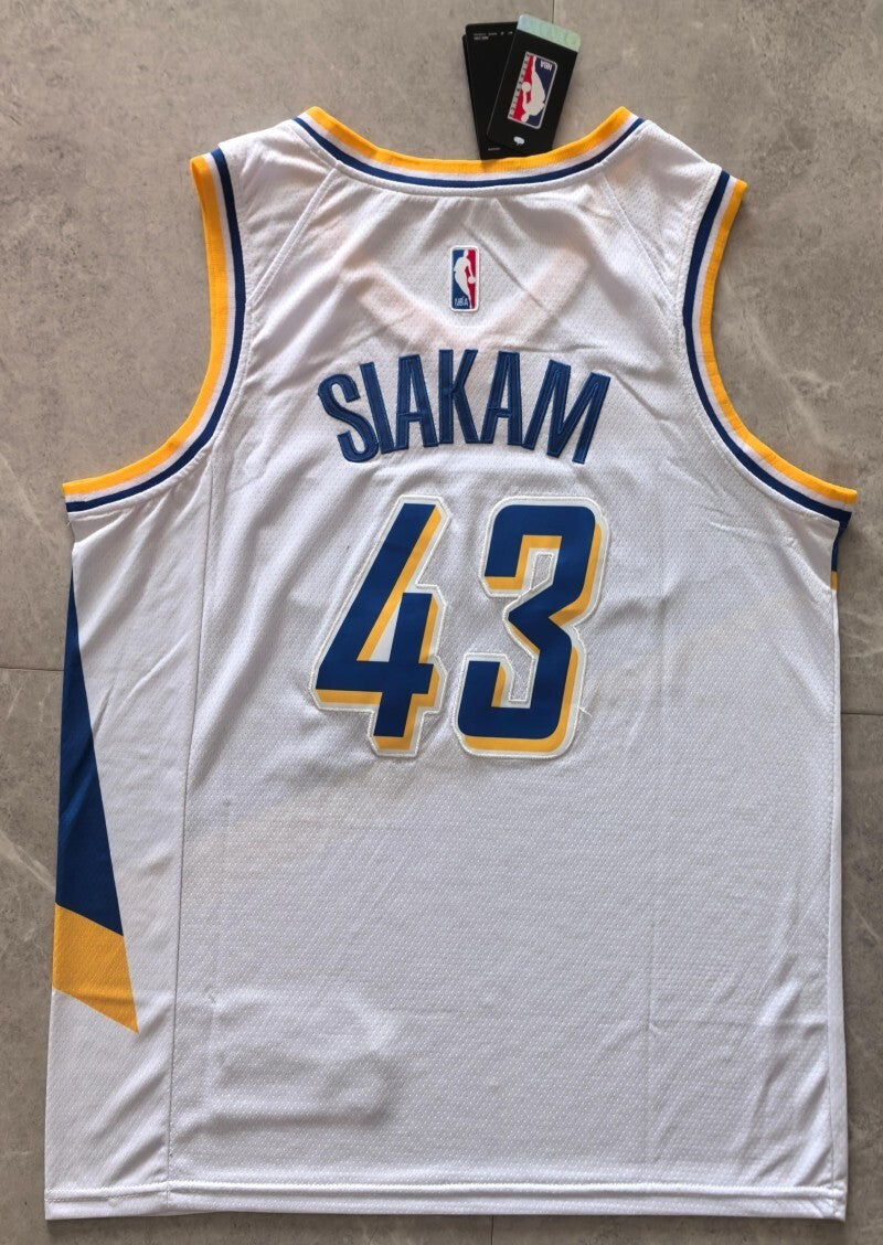 Indiana Pacers #43 Pascal Siakam Pacers Team 43# City Edition White Jersey Style 1 Basketball Jersey basketball jersey product view 1