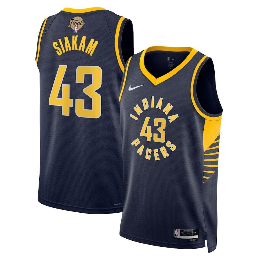 Indiana Pacers #43 Pascal Siakam Unisex 2025 NBA Finals Swingman Jersey - Icon Edition - Navy basketball jersey product view 1