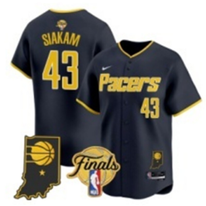 Indiana Pacers #43 Pascal Siakam nba Collaboration Style 2 Basketball Jersey basketball jersey product view 1