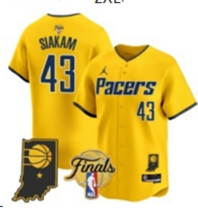 Indiana Pacers #43 Pascal Siakam nba Collaboration Style 4 Basketball Jersey basketball jersey product view 1