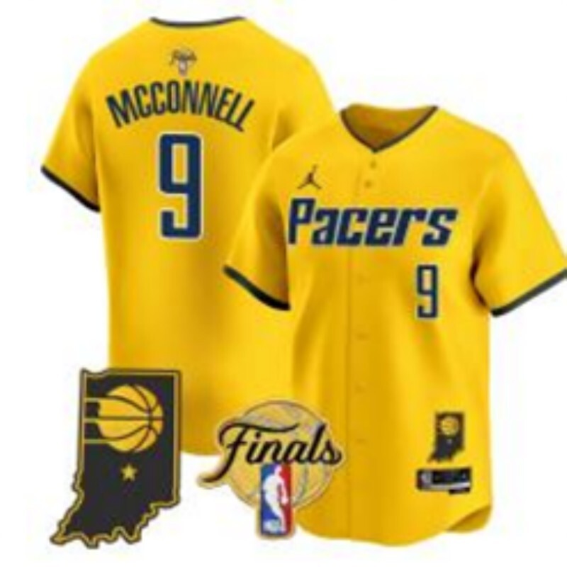Indiana Pacers #9 T.J. McConnell nba Collaboration Style 2 Basketball Jersey basketball jersey product view 1